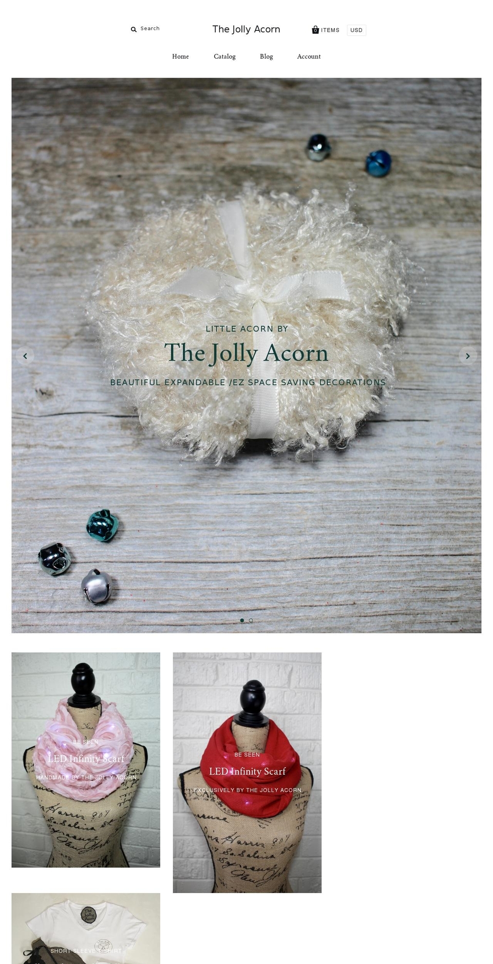 thejollyacorn.rocks shopify website screenshot