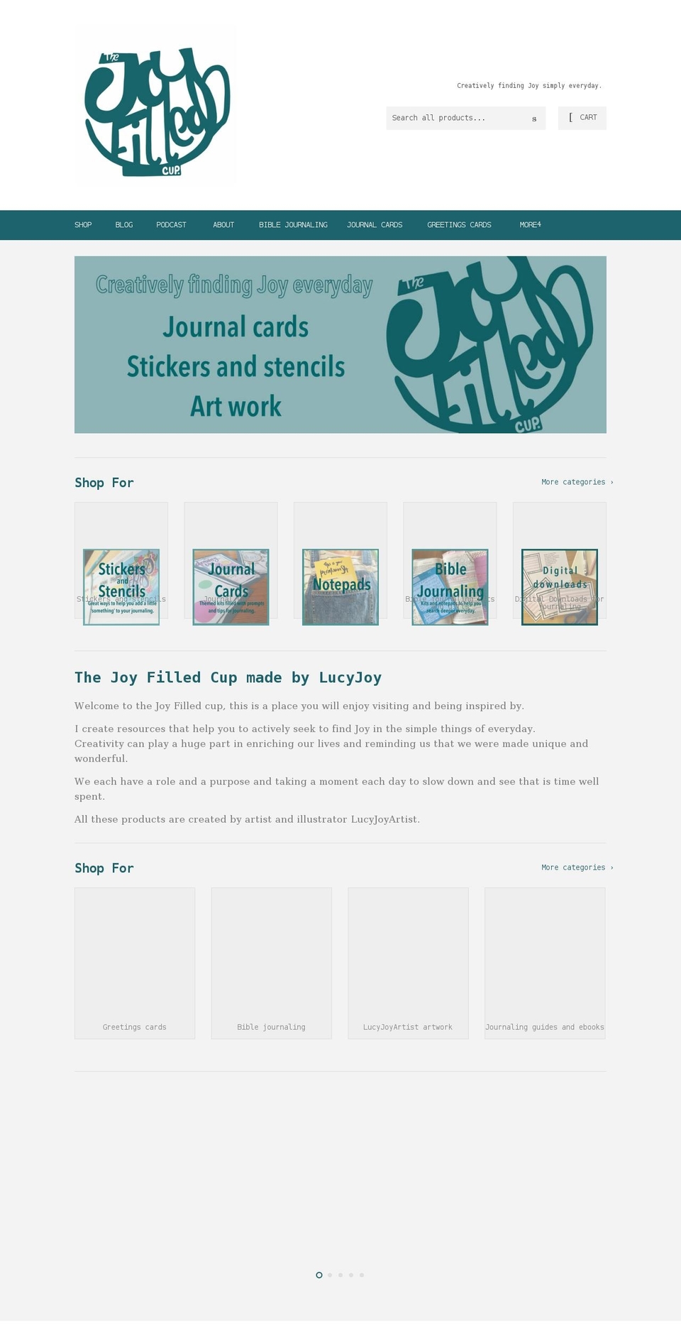 thejoyfilledcup.com shopify website screenshot