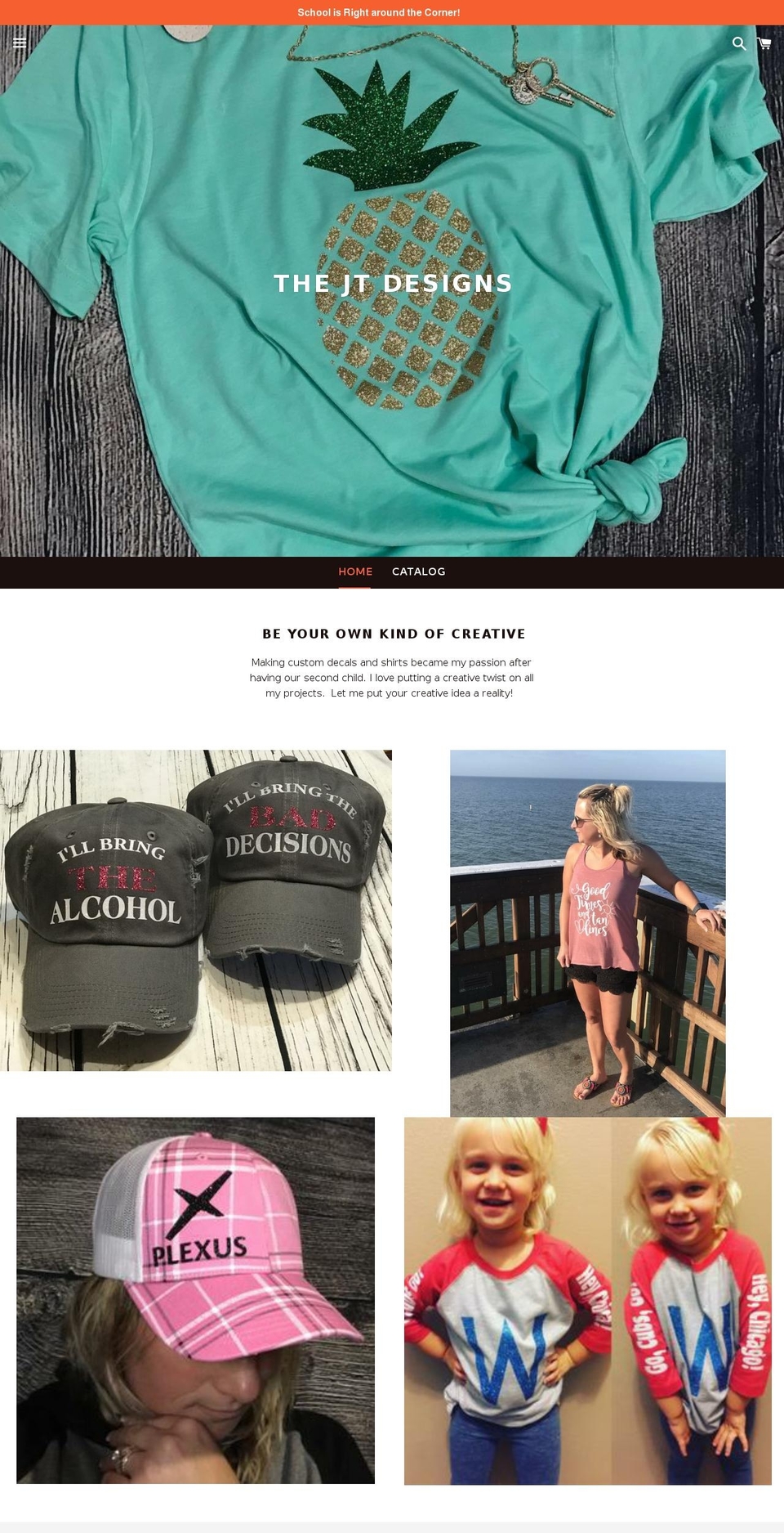 thejtdesigns.com shopify website screenshot