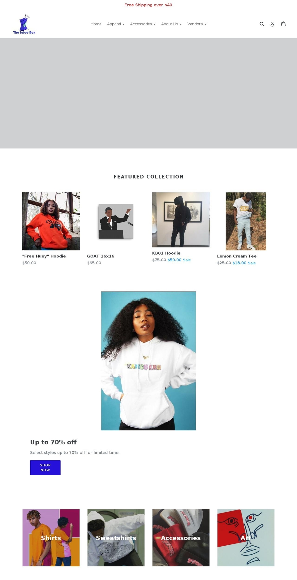 thejuicebox.xyz shopify website screenshot