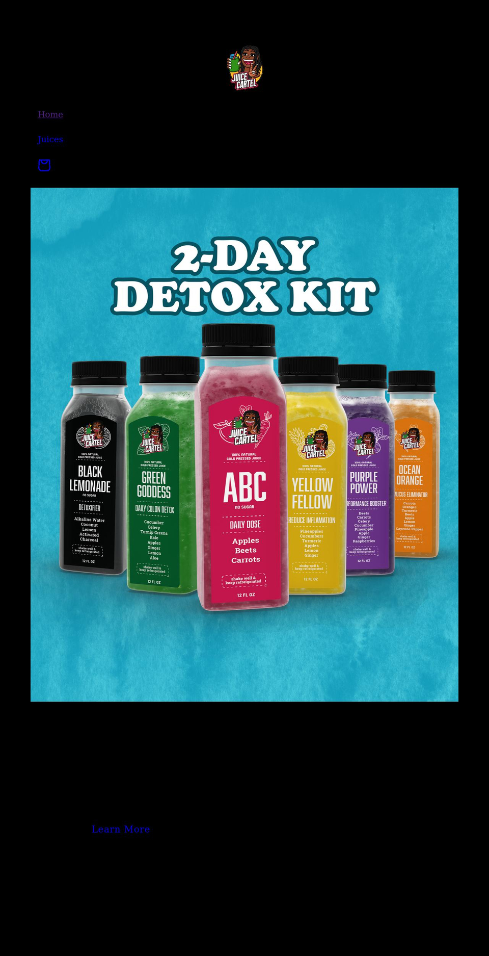 thejuicecartel.com shopify website screenshot