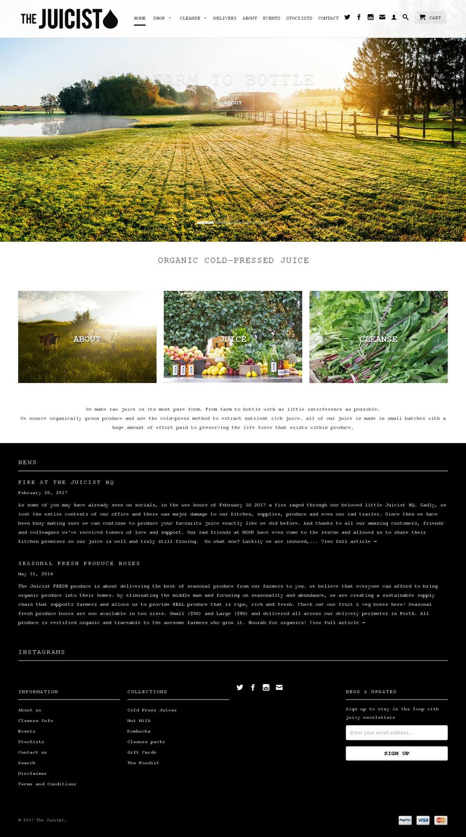 thejuicist.com shopify website screenshot
