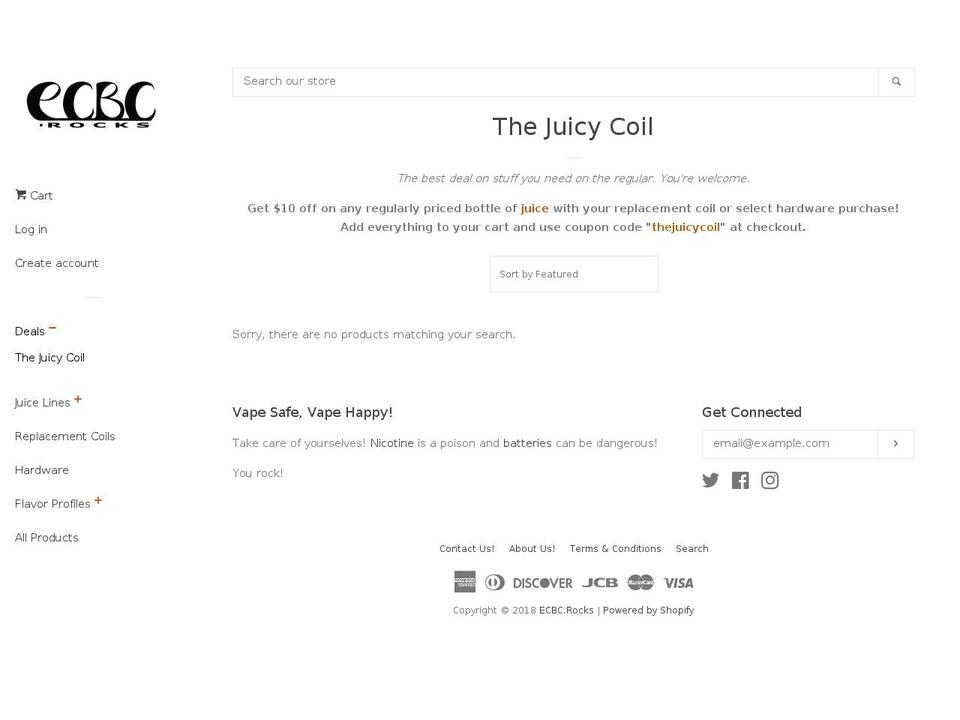 thejuicycoil.com — Shopify storefront screenshot