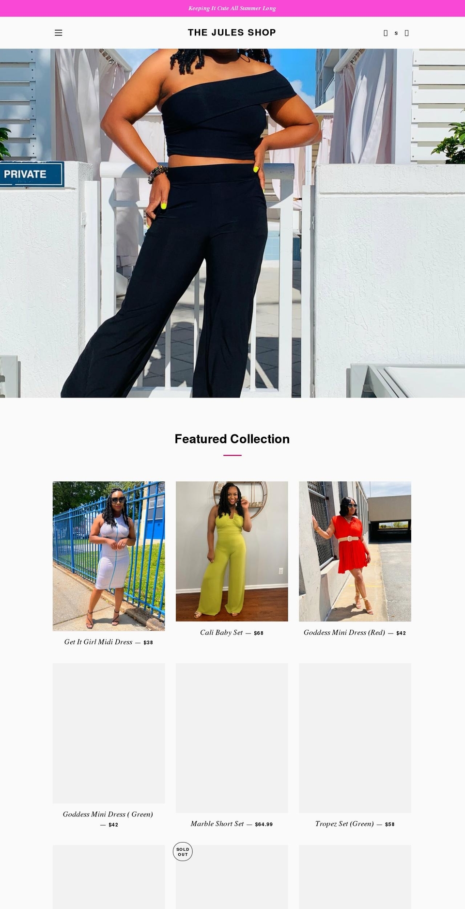 thejulesshop.com shopify website screenshot