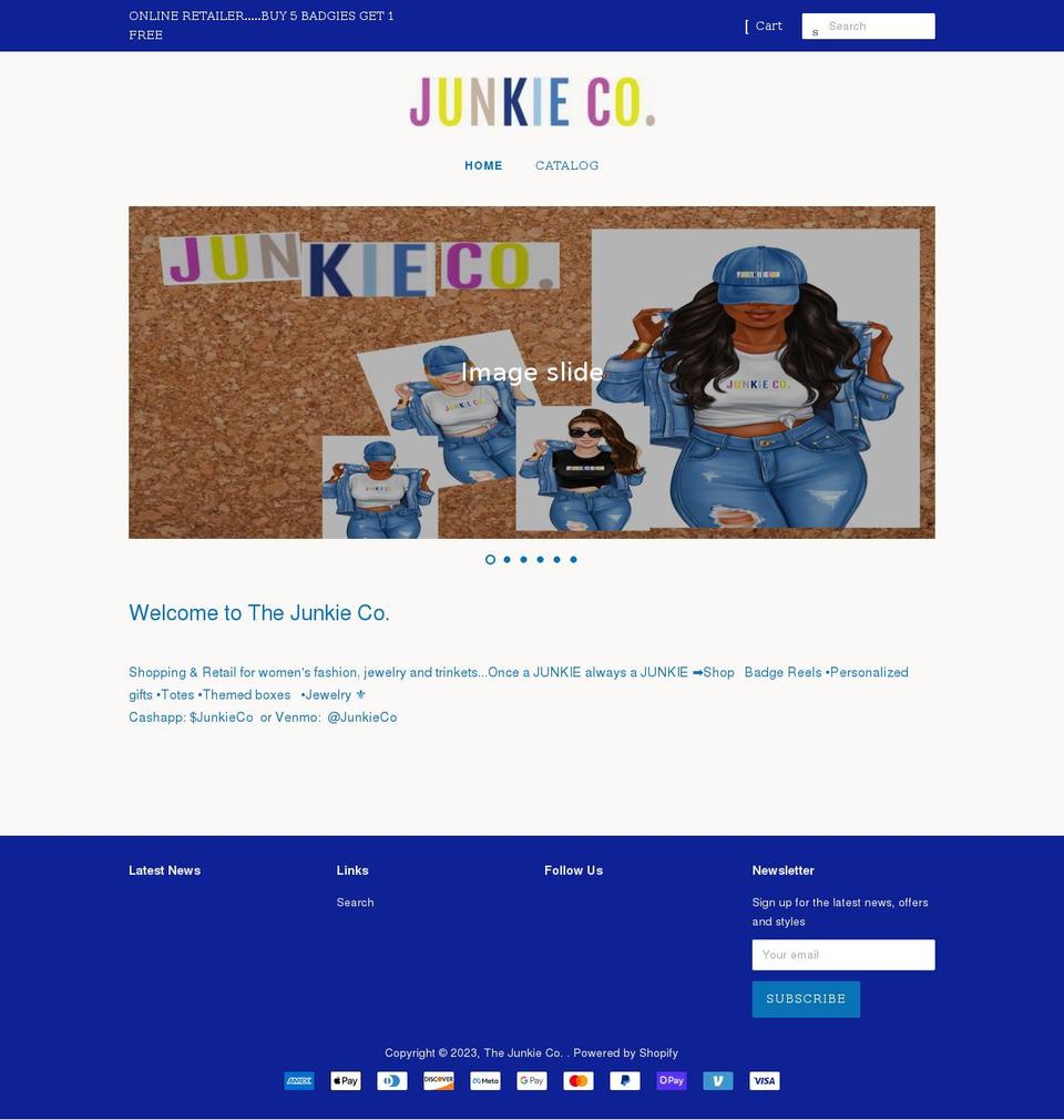 thejunkieco.com shopify website screenshot