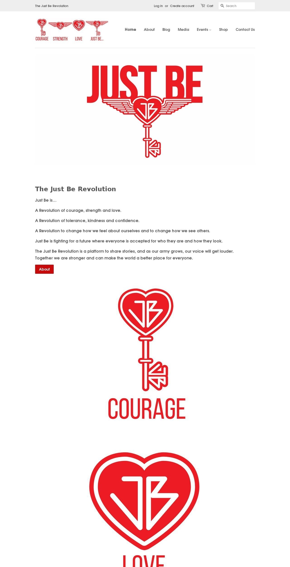 thejustberevolution.com shopify website screenshot