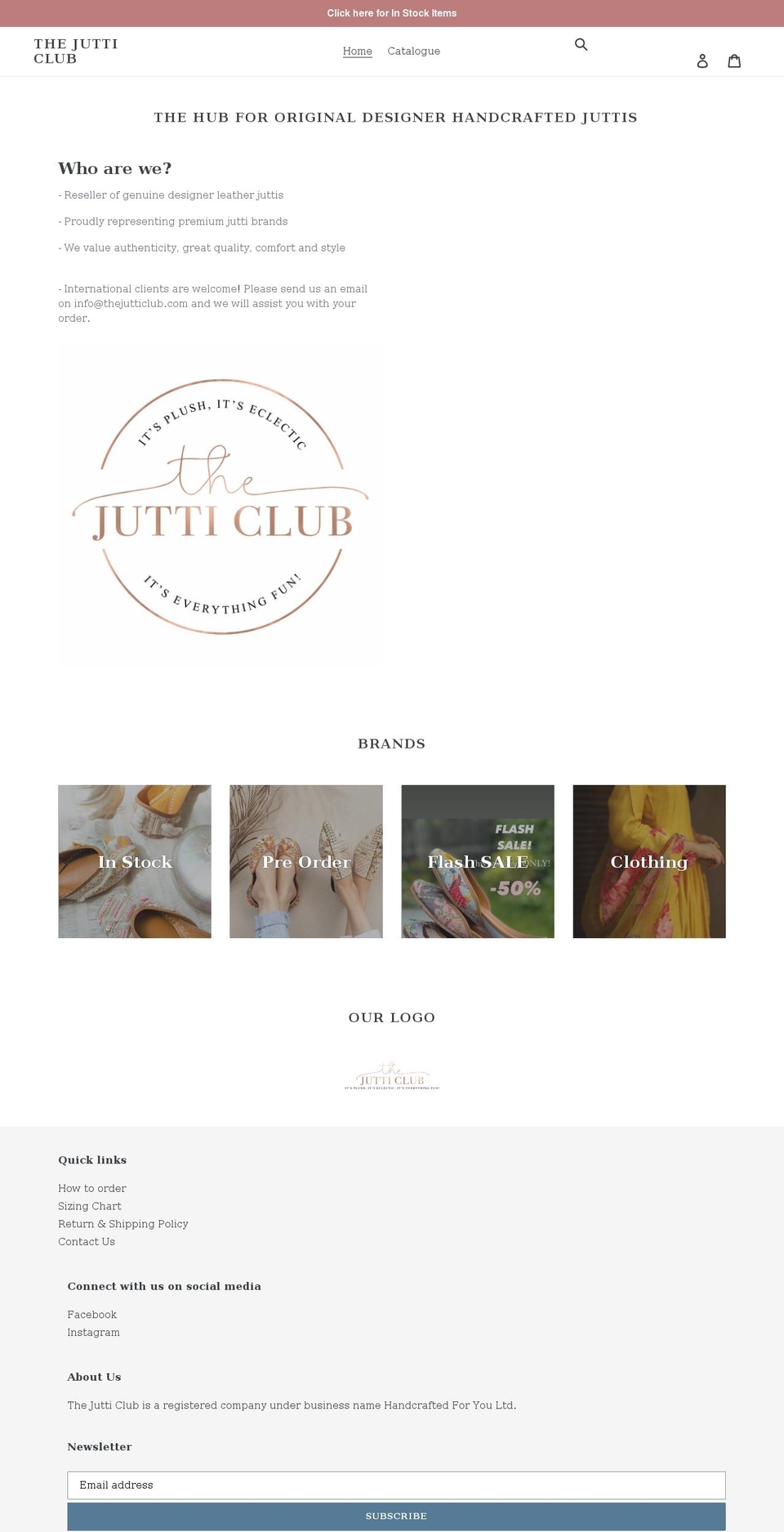 thejutticlub.com shopify website screenshot