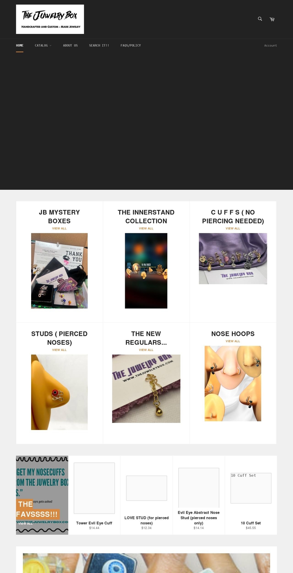 thejuwelrybox.com shopify website screenshot