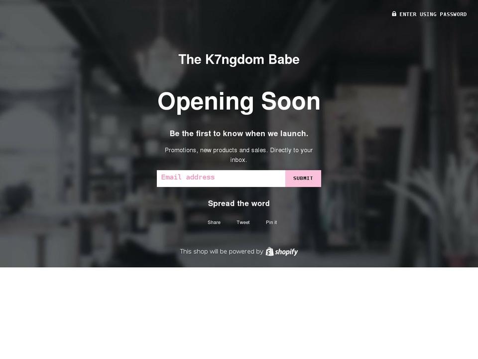 thek7ngdombabe.com shopify website screenshot