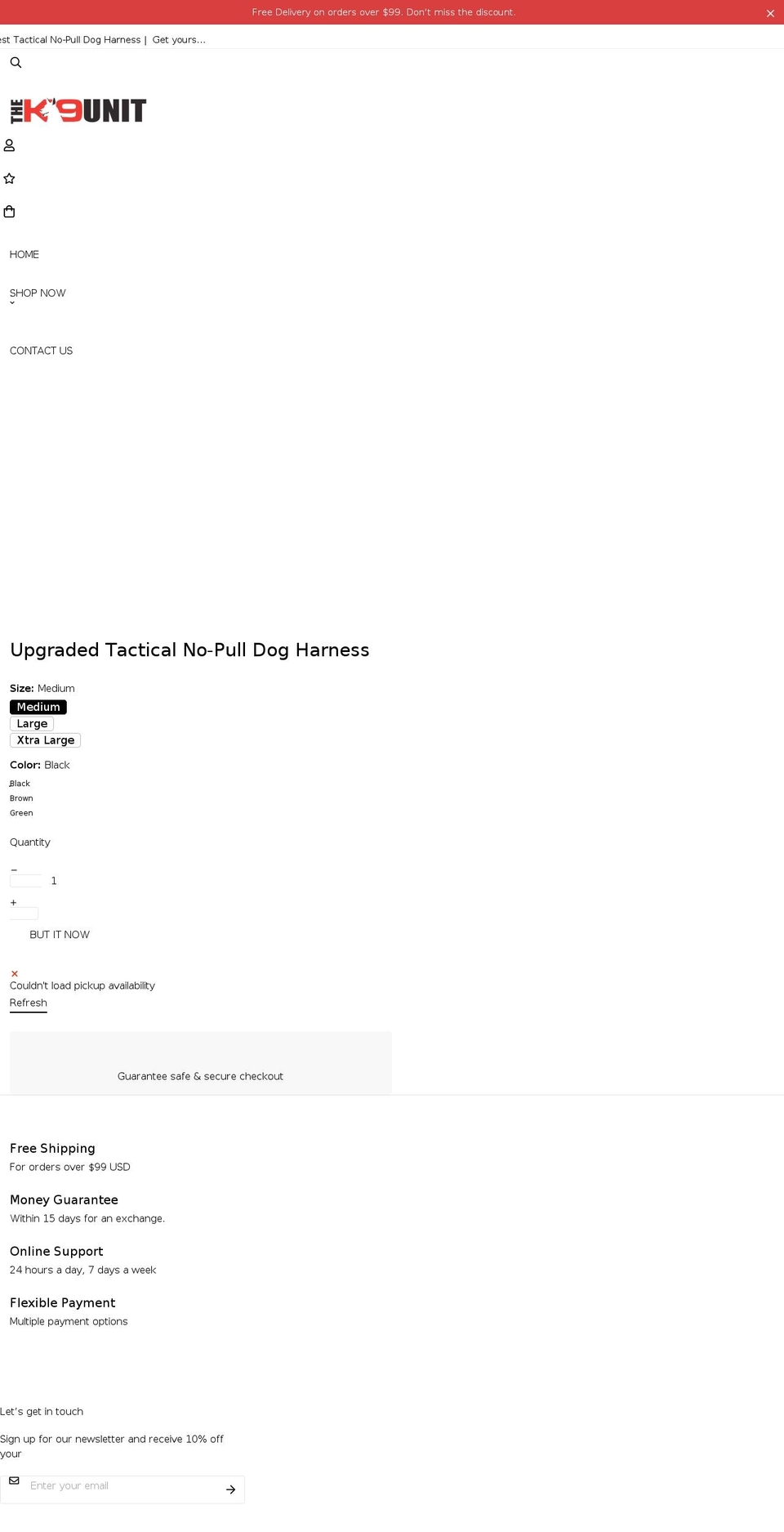 thek9unit.com shopify website screenshot