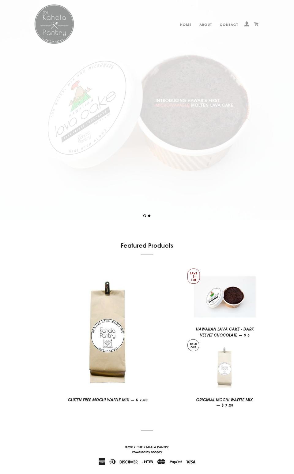 thekahalapantry.com shopify website screenshot