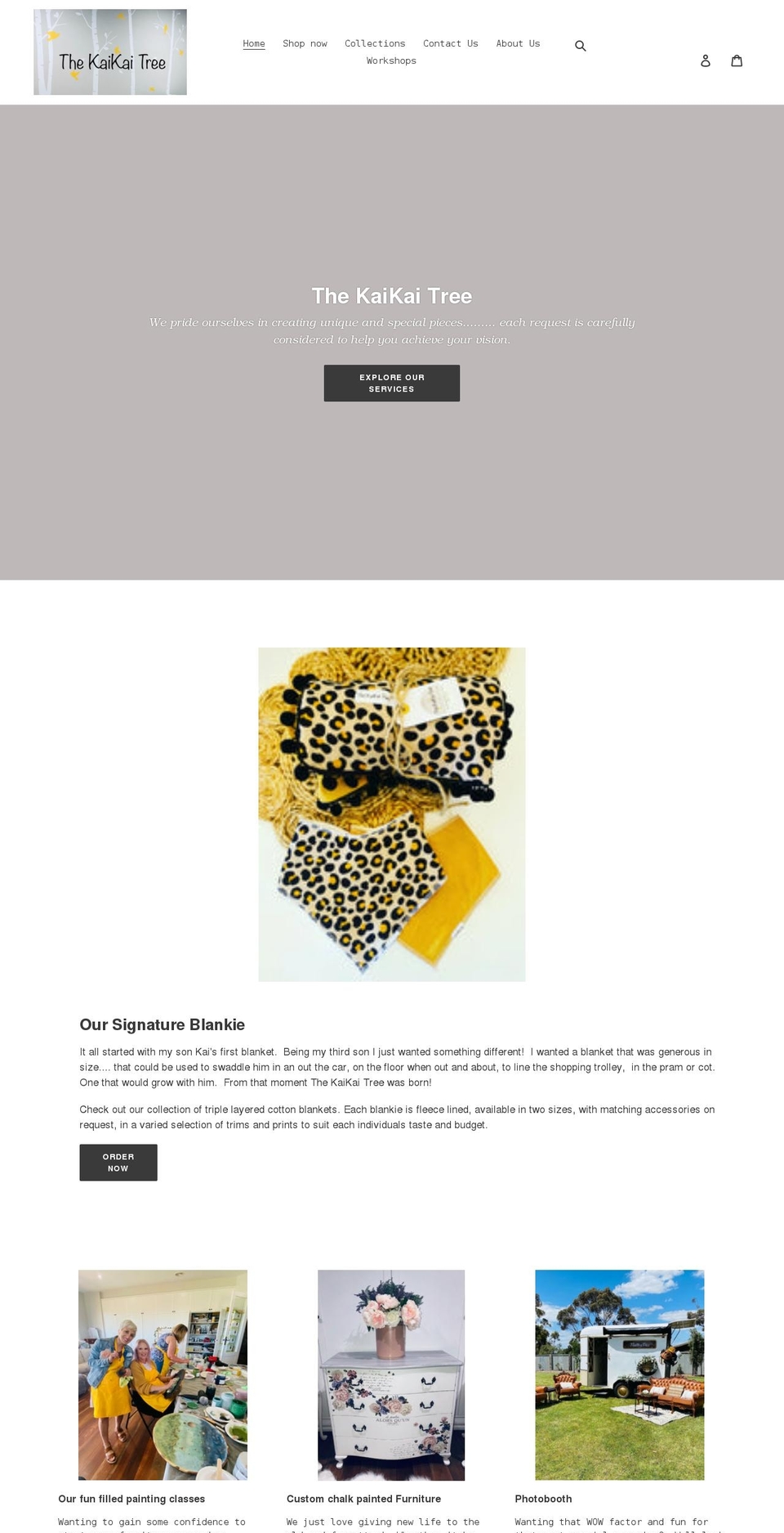 thekaikaitree.com.au shopify website screenshot