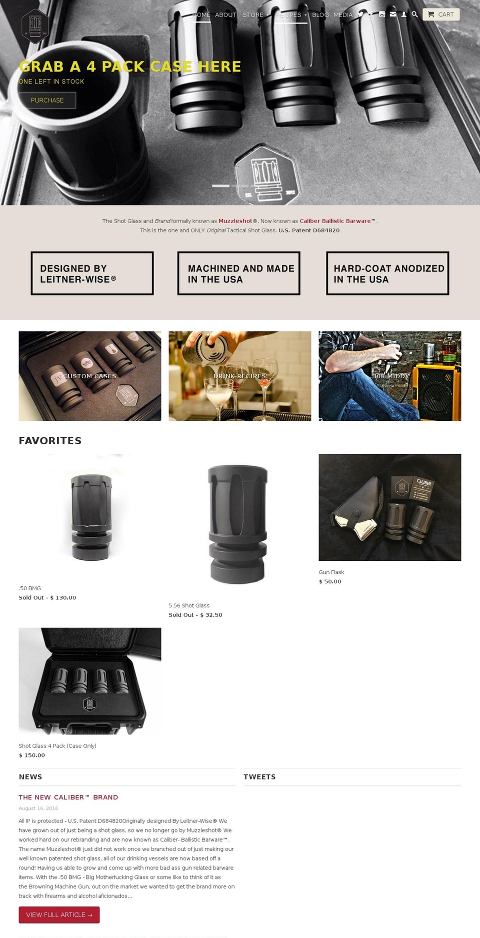 thekaliber.com shopify website screenshot