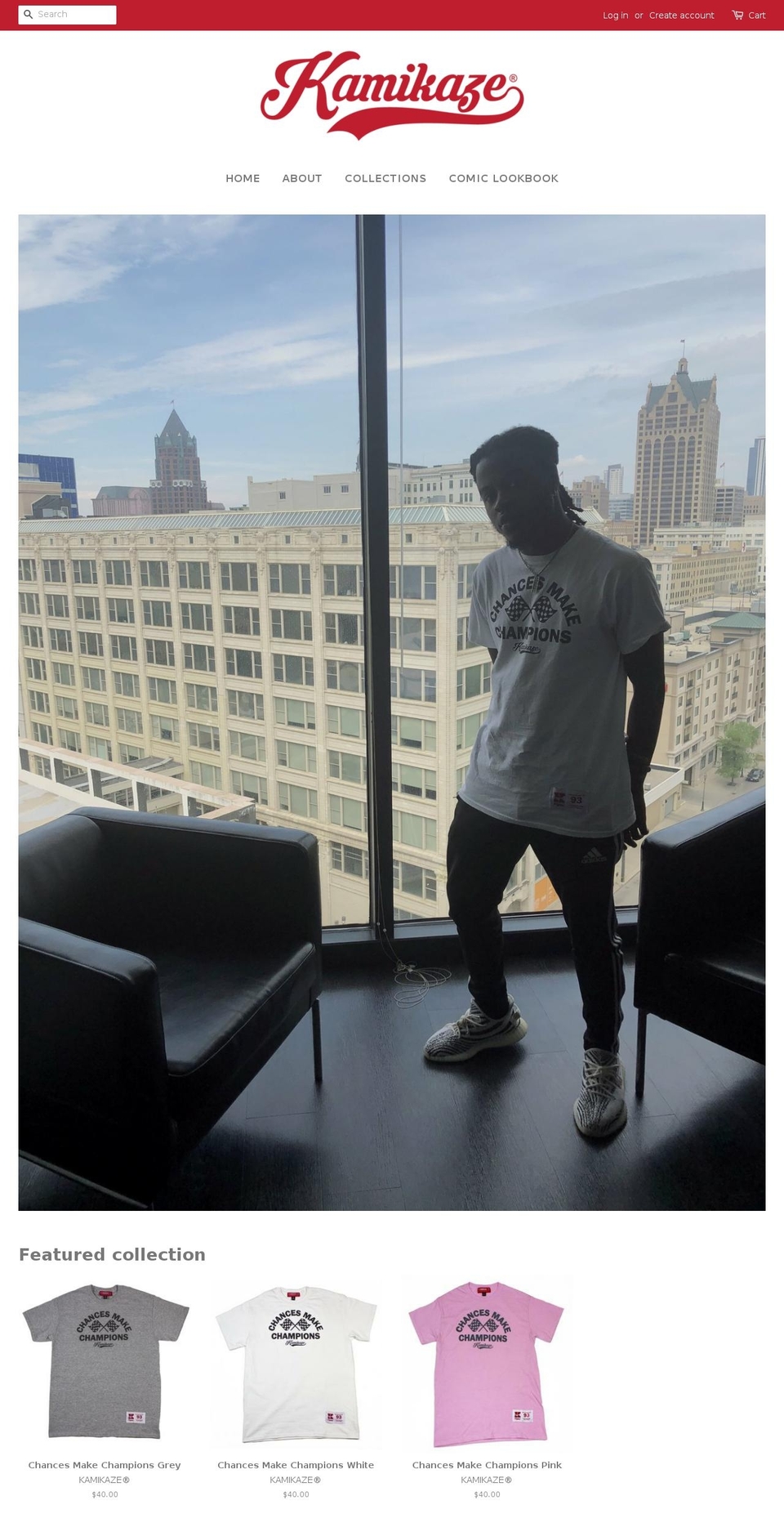 thekamikazebrand.com — Shopify storefront screenshot