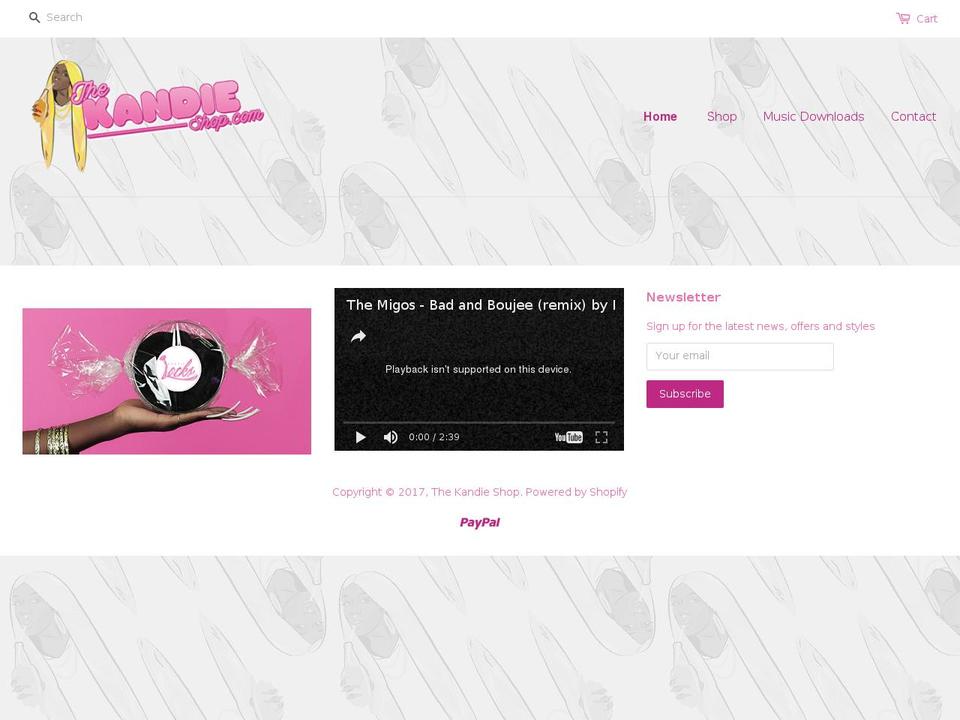 thekandieshop.com shopify website screenshot