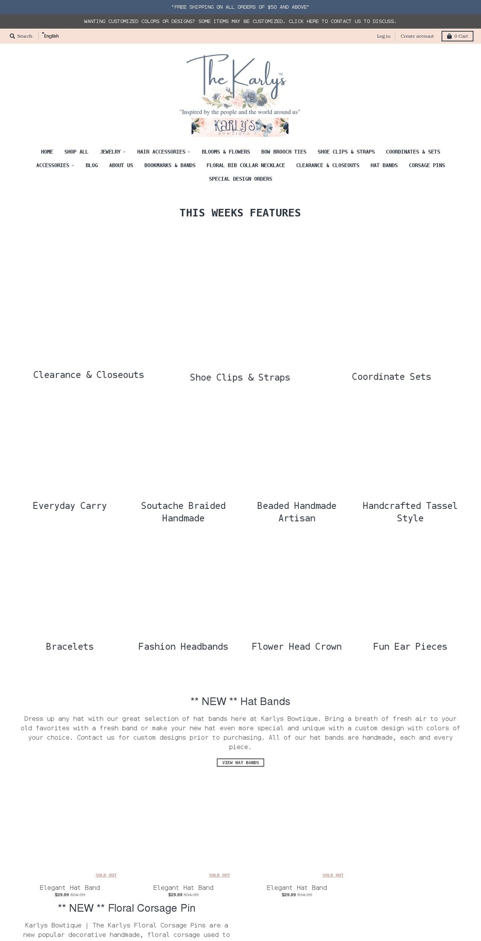 thekarlys.com shopify website screenshot