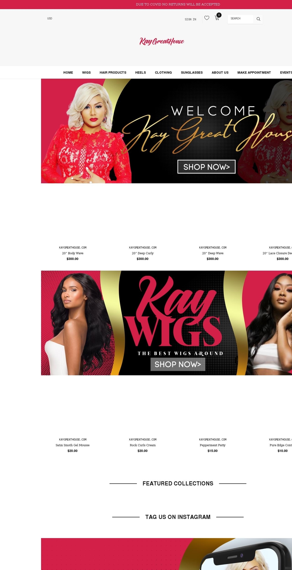 thekaygreathouse.com shopify website screenshot