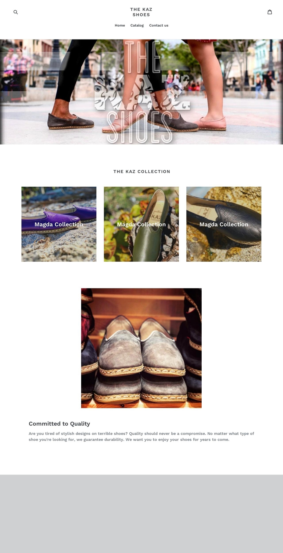 thekazshoes.com — Shopify storefront screenshot