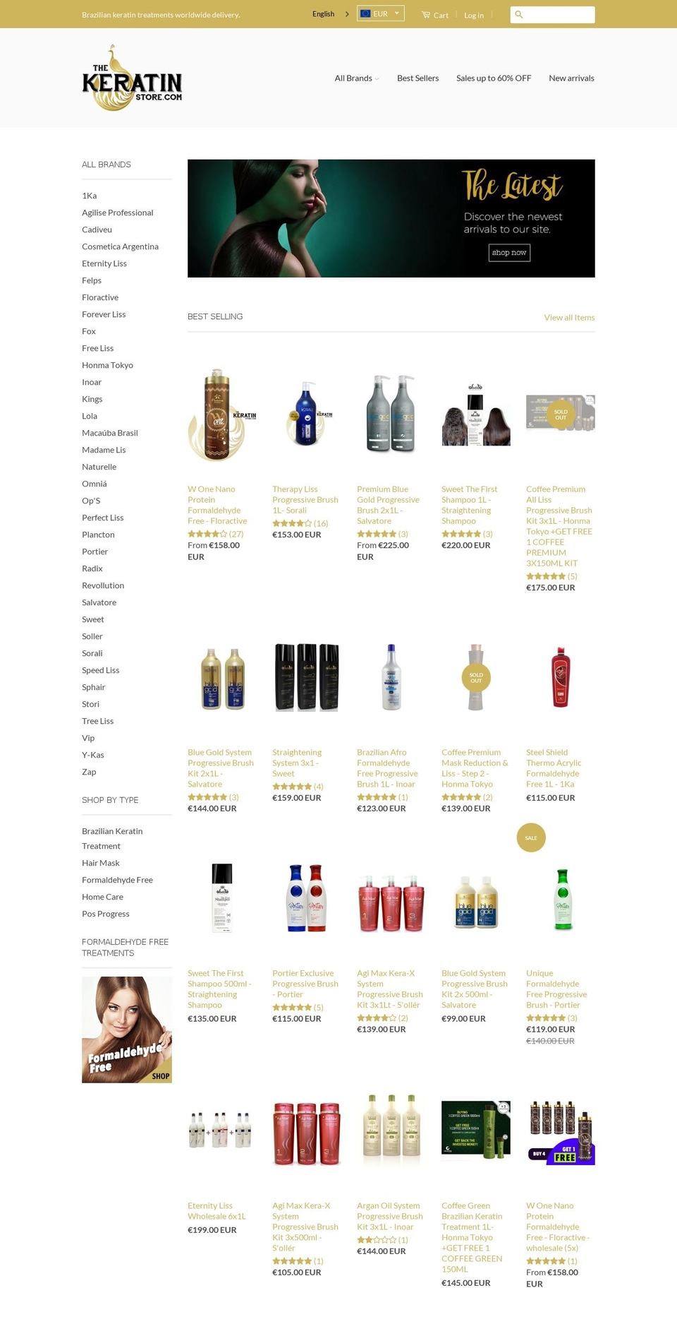 Focal Shopify theme site example thekeratinstore.com
