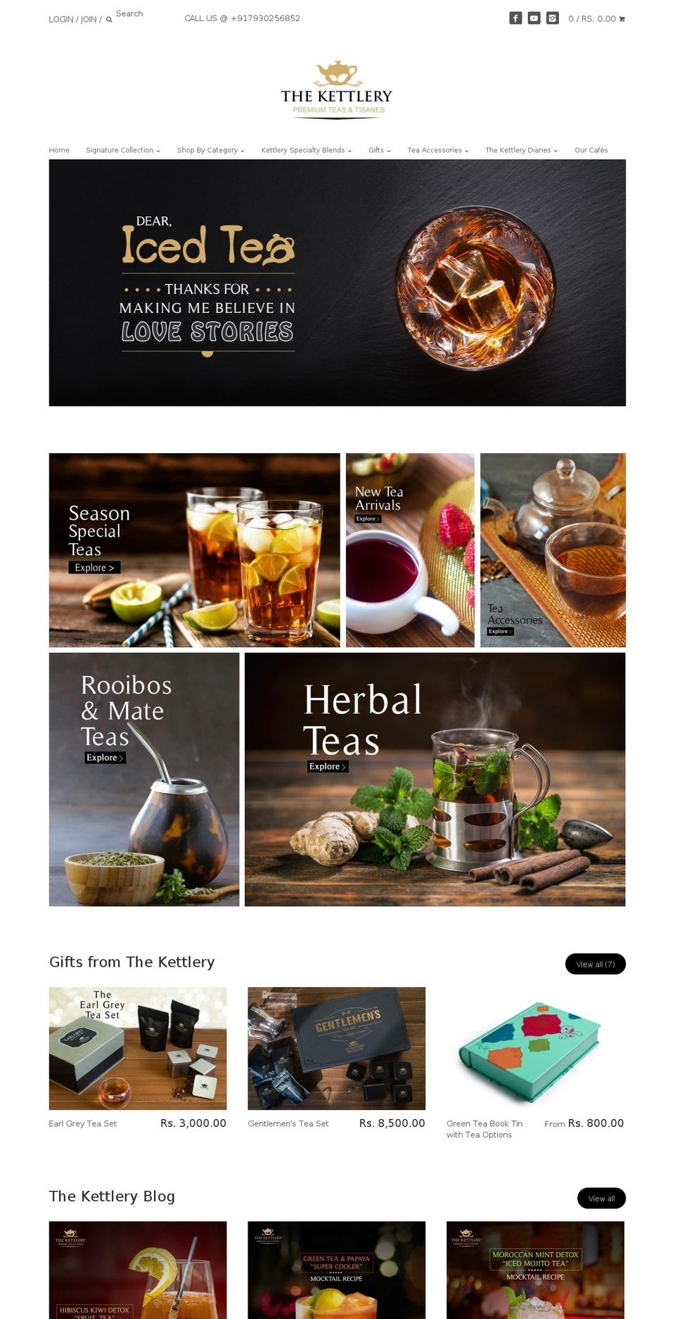 thekettlery.com shopify website screenshot