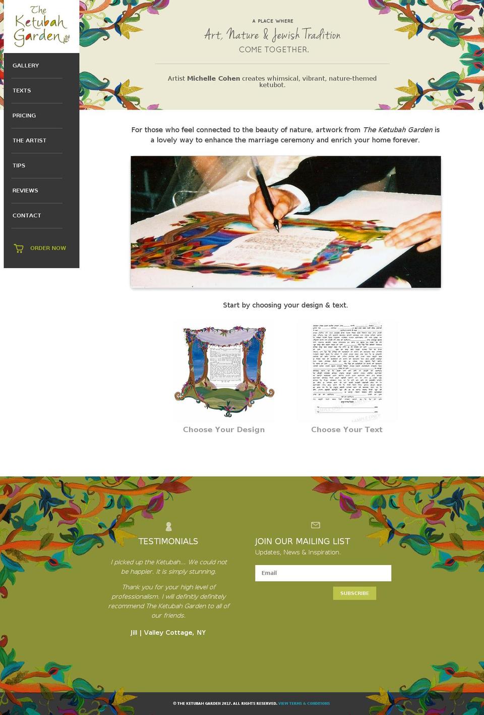 theketubahgarden Shopify theme site example theketubahgarden.com