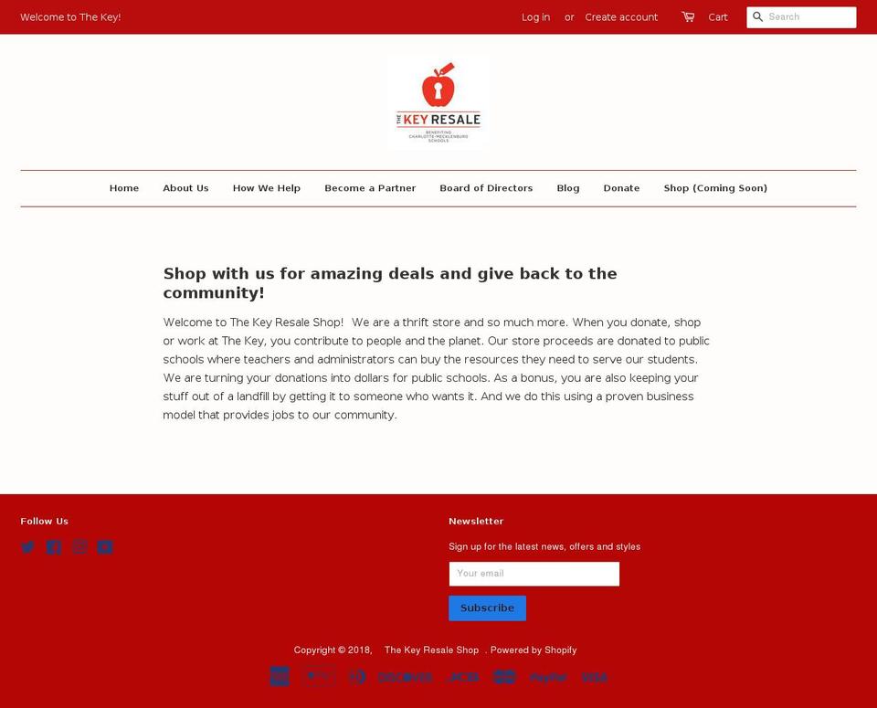 thekeyresaleshop.com — Shopify storefront screenshot