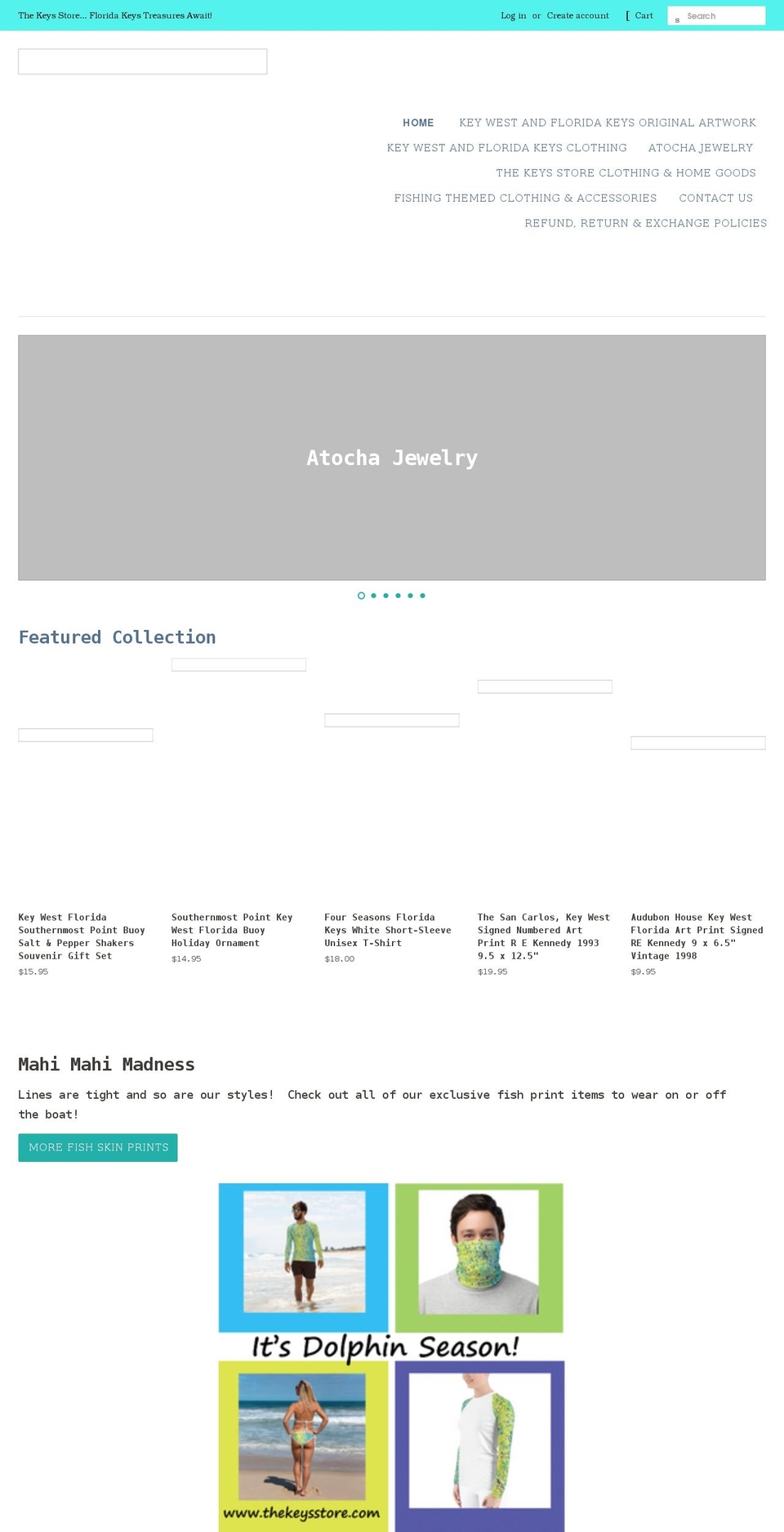 thekeysstore.com shopify website screenshot