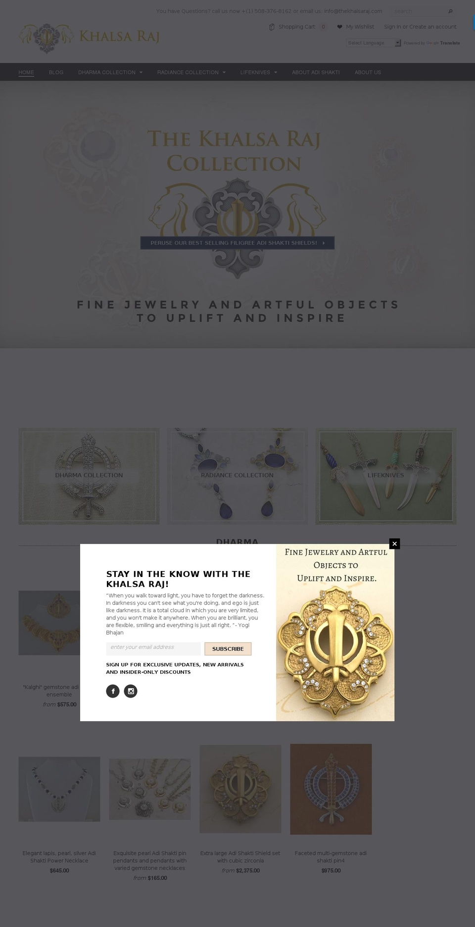 thekhalsaraj.com shopify website screenshot