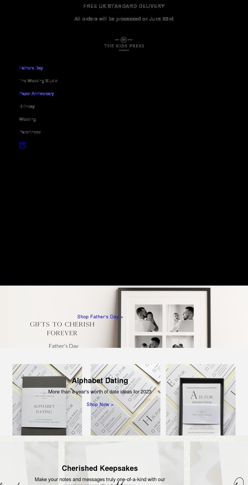 thekidspresscompany.com shopify website screenshot