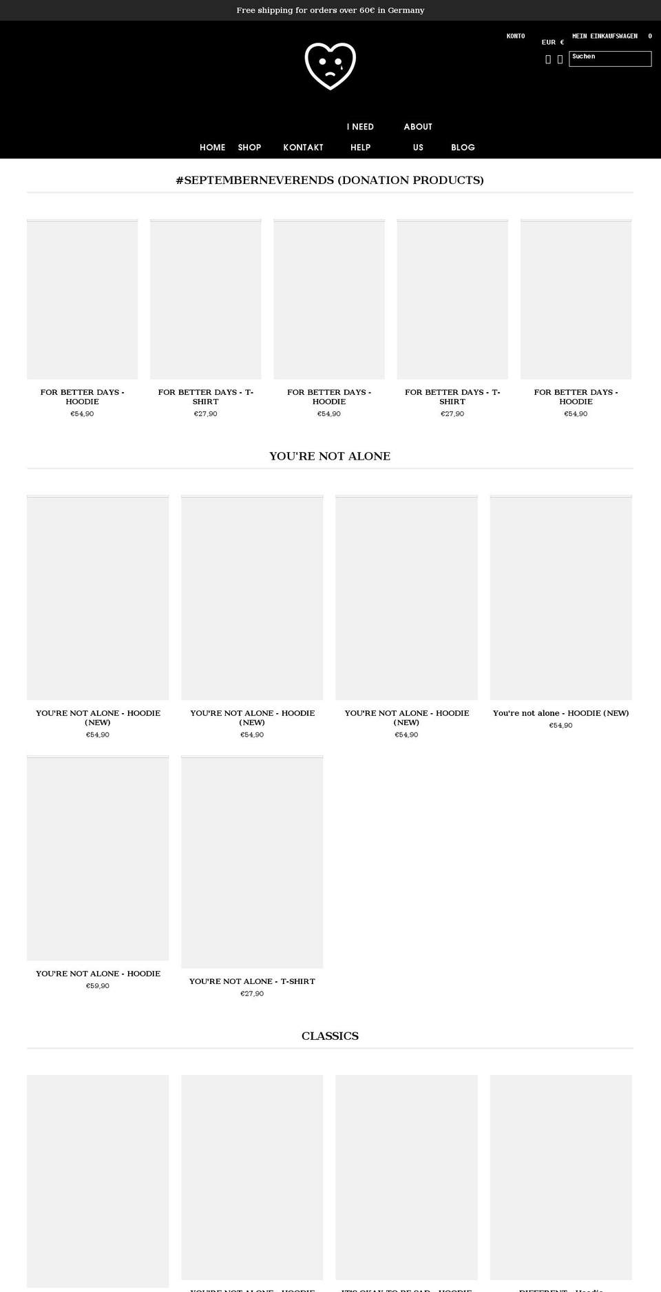 thekidswelost.com — Shopify storefront screenshot
