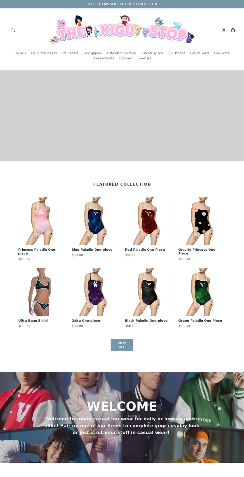 thekigustop.com — Shopify storefront screenshot