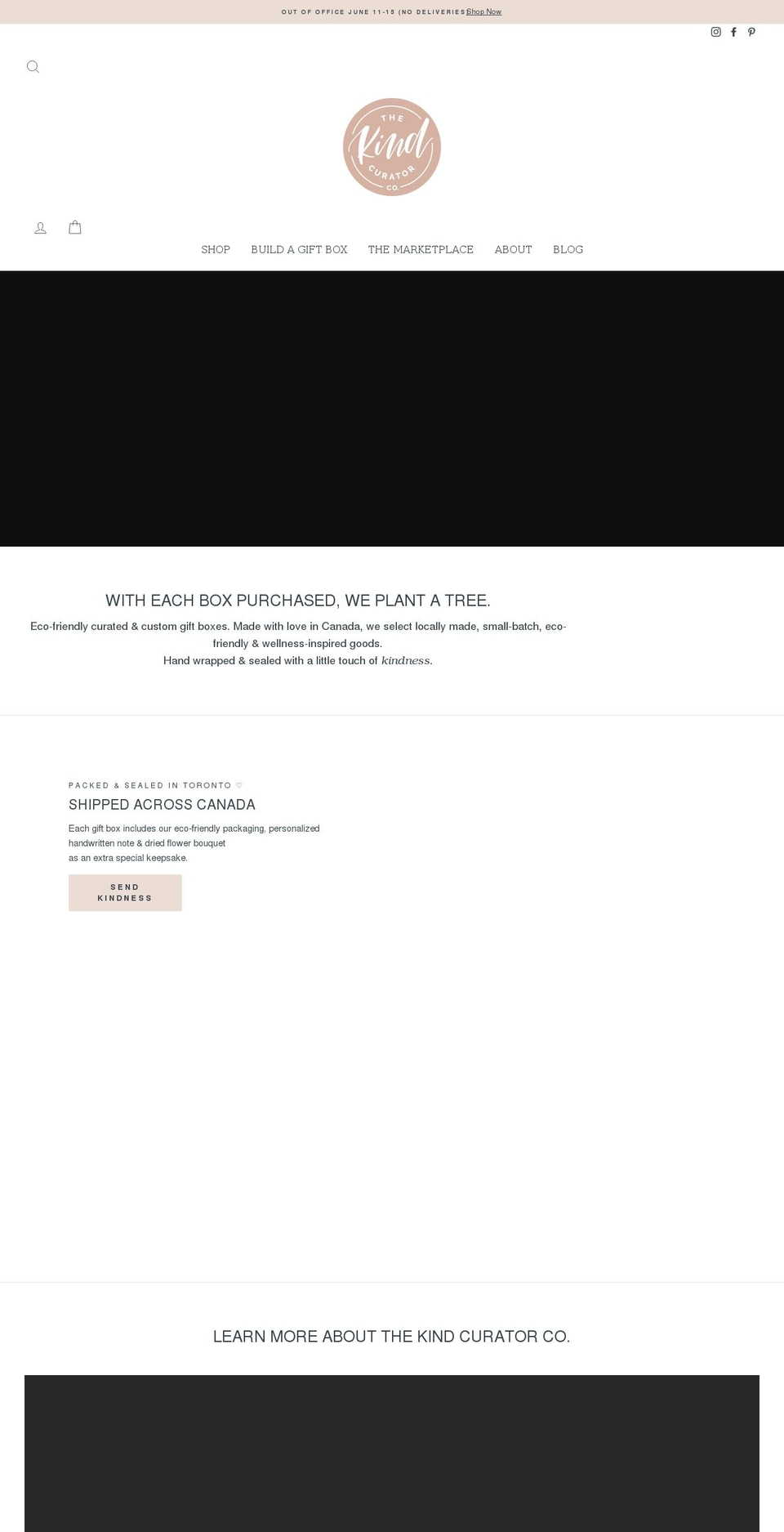 thekindcurator.ca shopify website screenshot