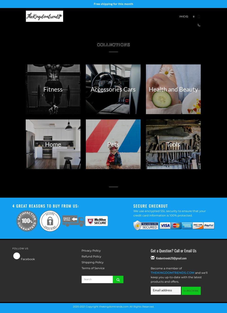 Mindstheme apr Shopify theme site example thekingdomtrends.com