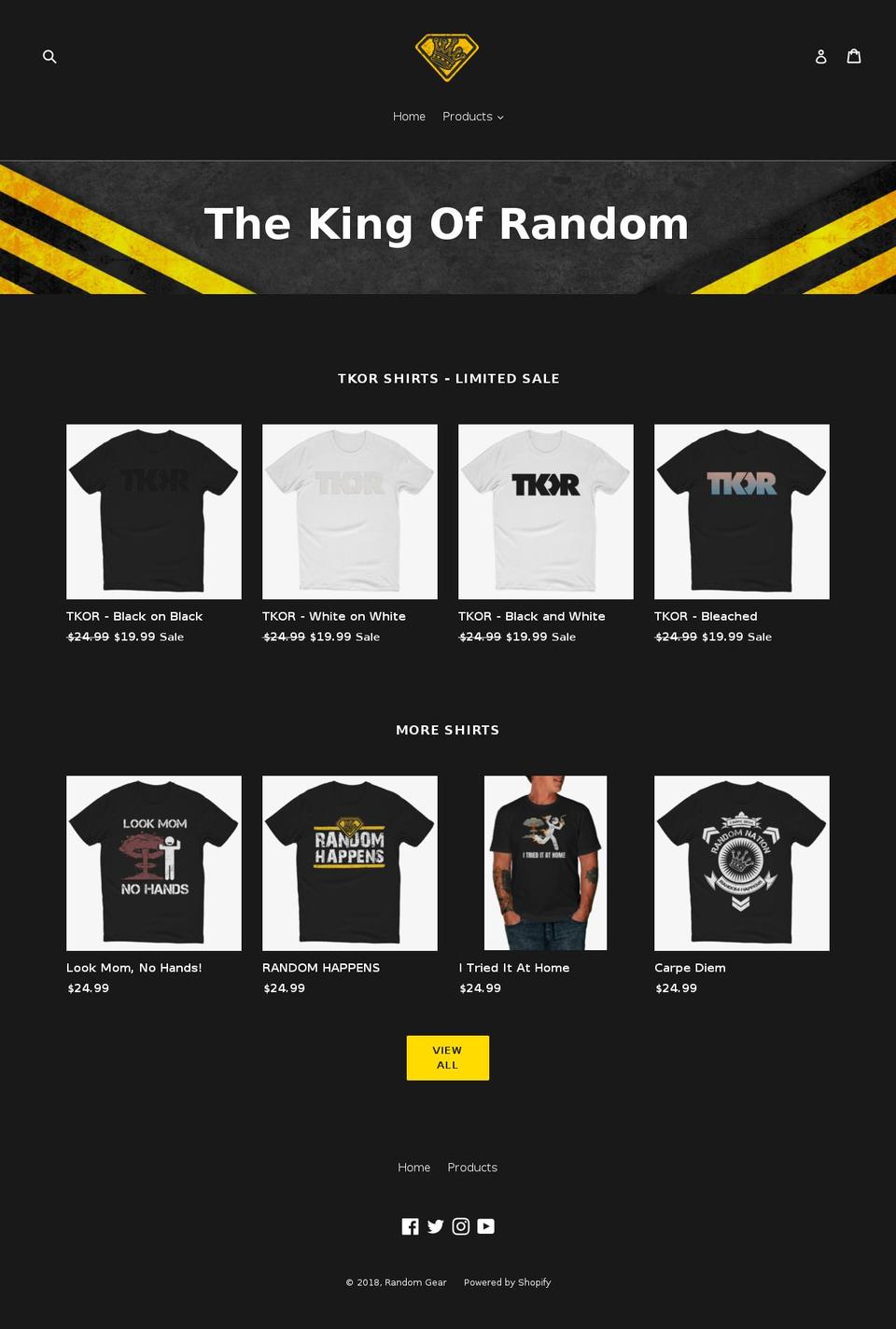 thekingofrandom.com — Shopify storefront screenshot