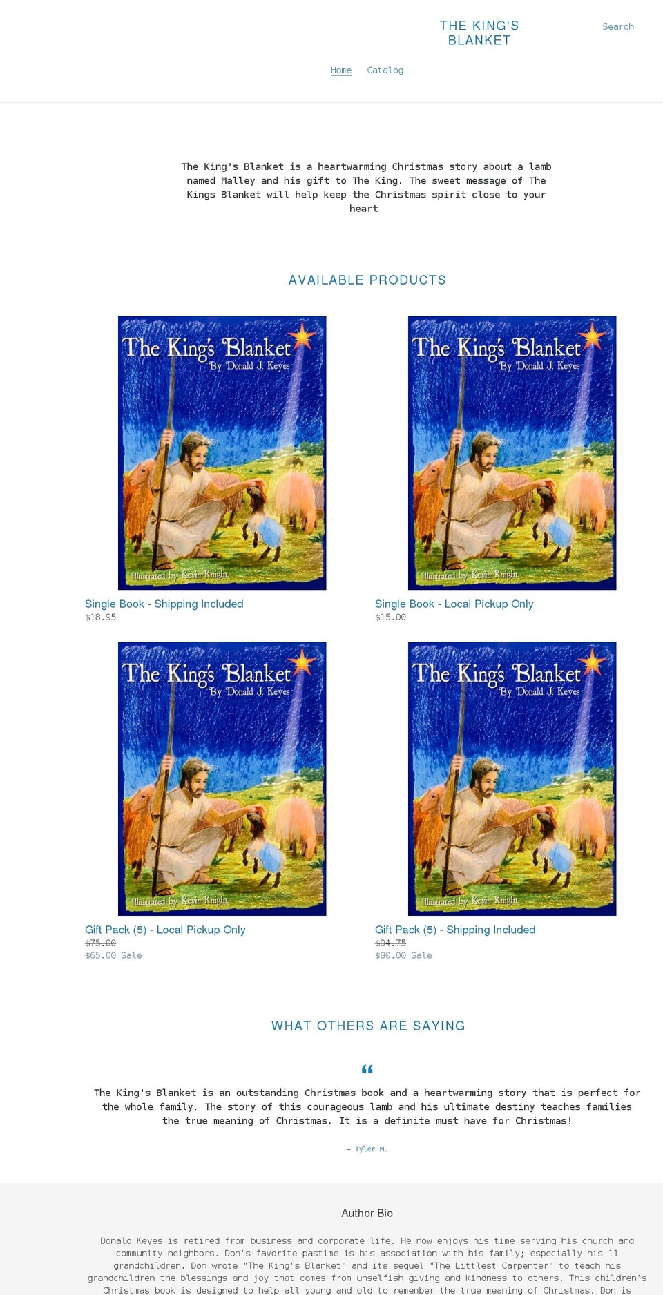 thekingsblanket.com shopify website screenshot