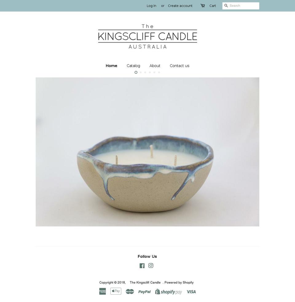 thekingscliffcandle.com — Shopify storefront screenshot