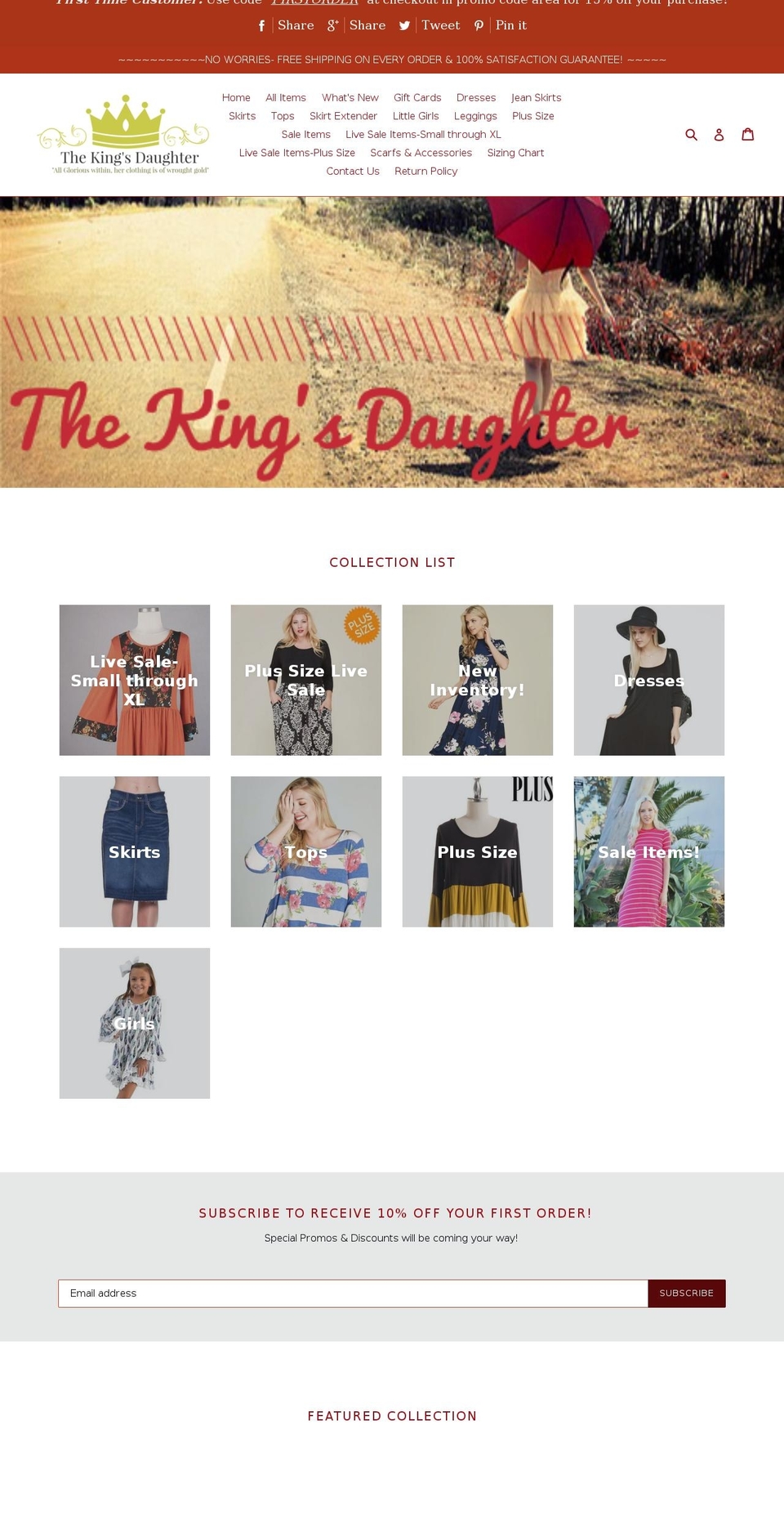 Itg-Work Shopify theme site example thekingsdaughterboutique.com