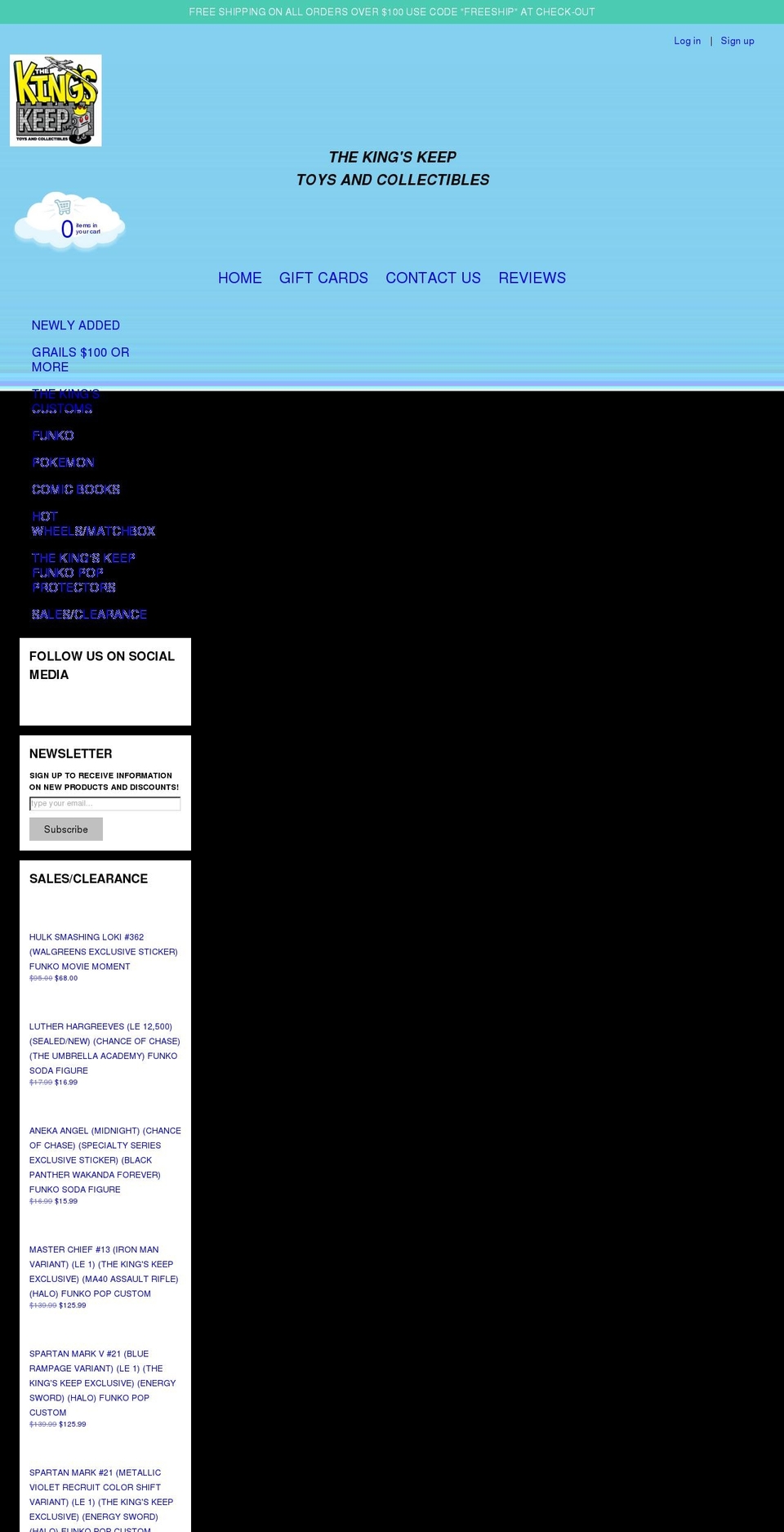 thekingskeepllc.com shopify website screenshot
