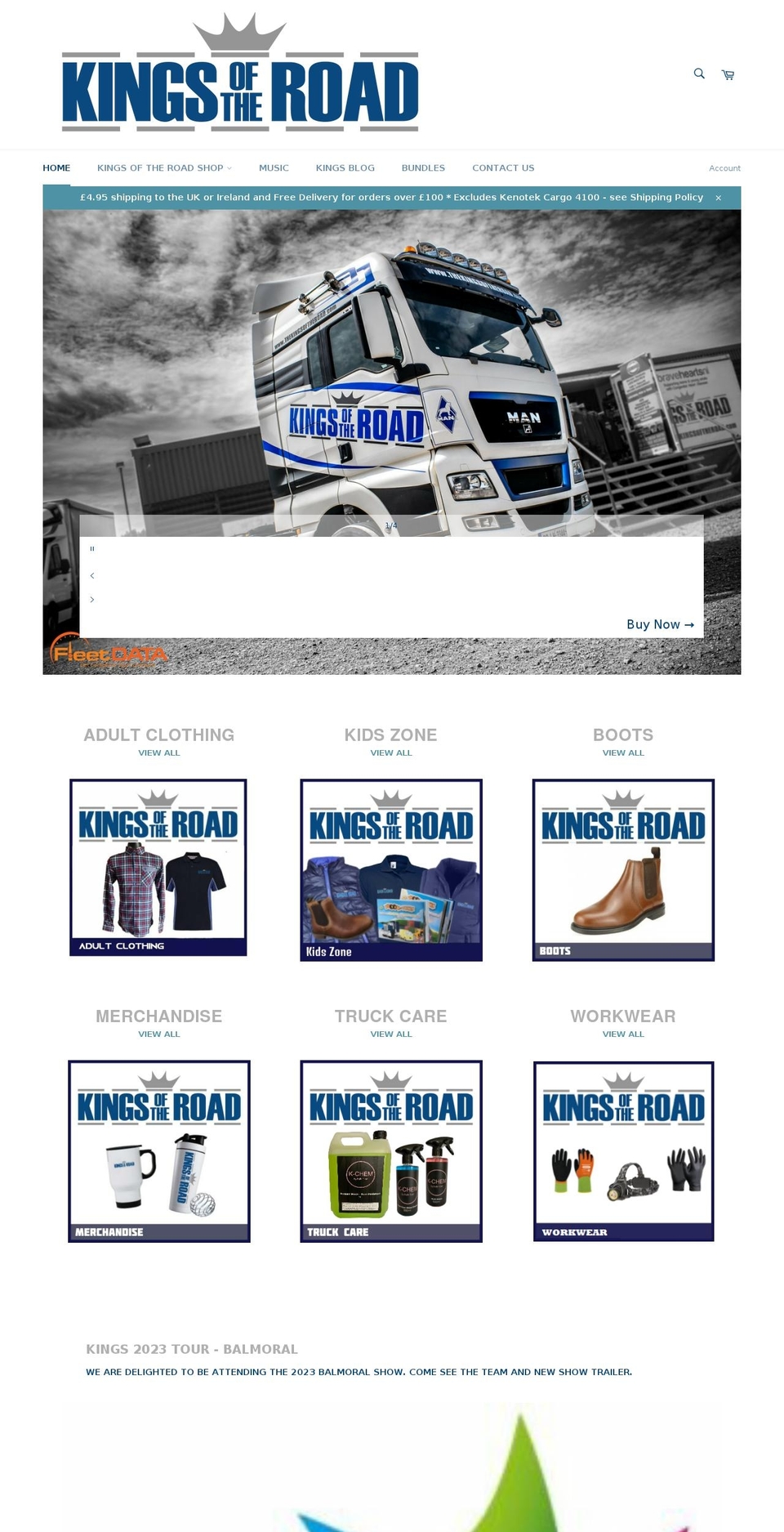 thekingsoftheroad.com shopify website screenshot
