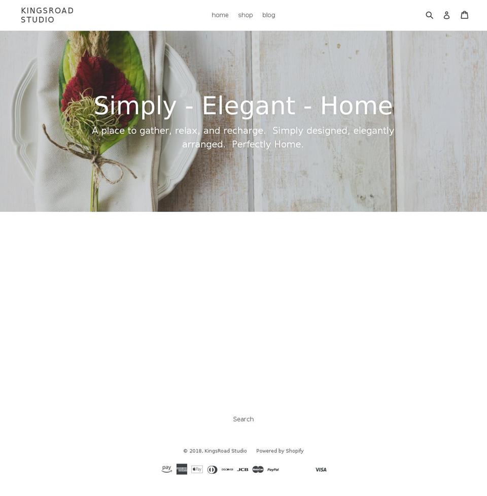 thekingsroadstudio.com — Shopify storefront screenshot
