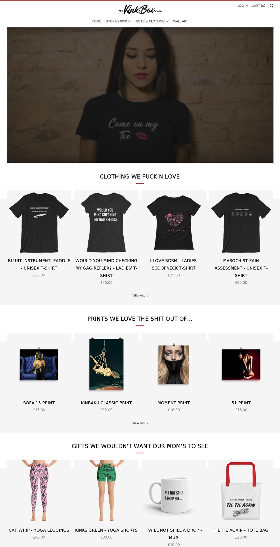 thekinkbox.com — Shopify storefront screenshot