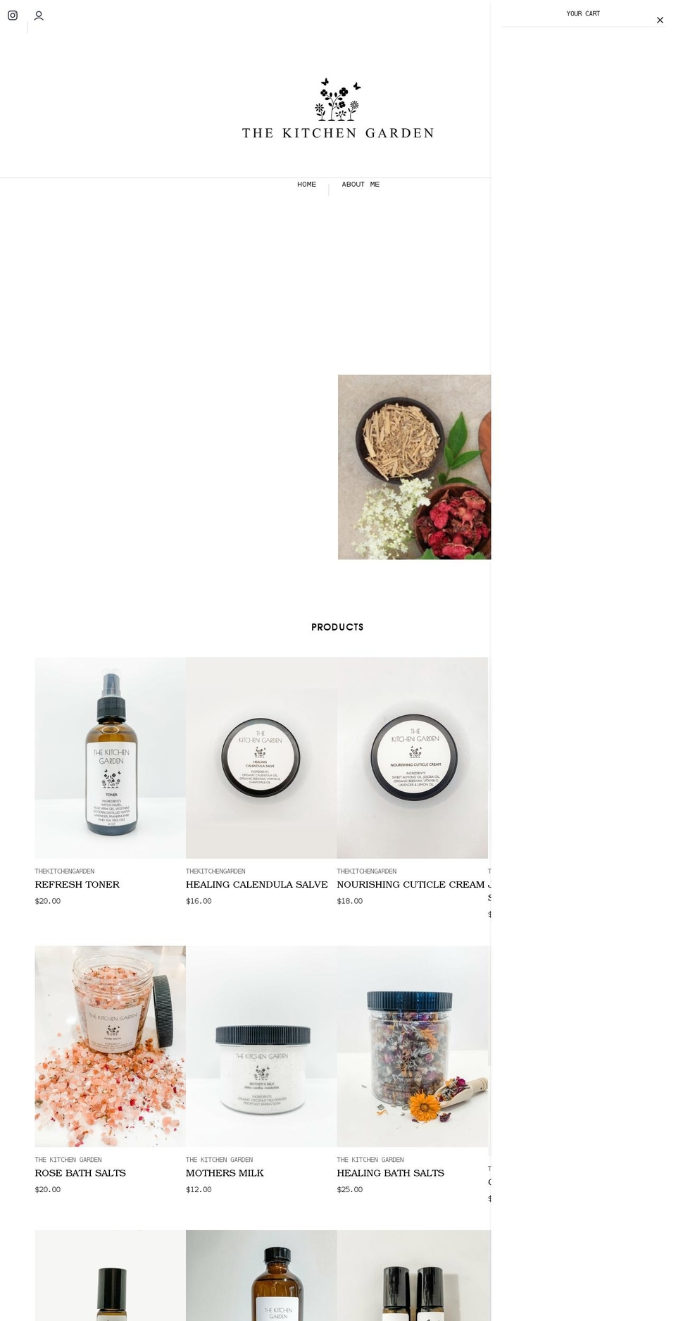 thekitchen-garden.com shopify website screenshot