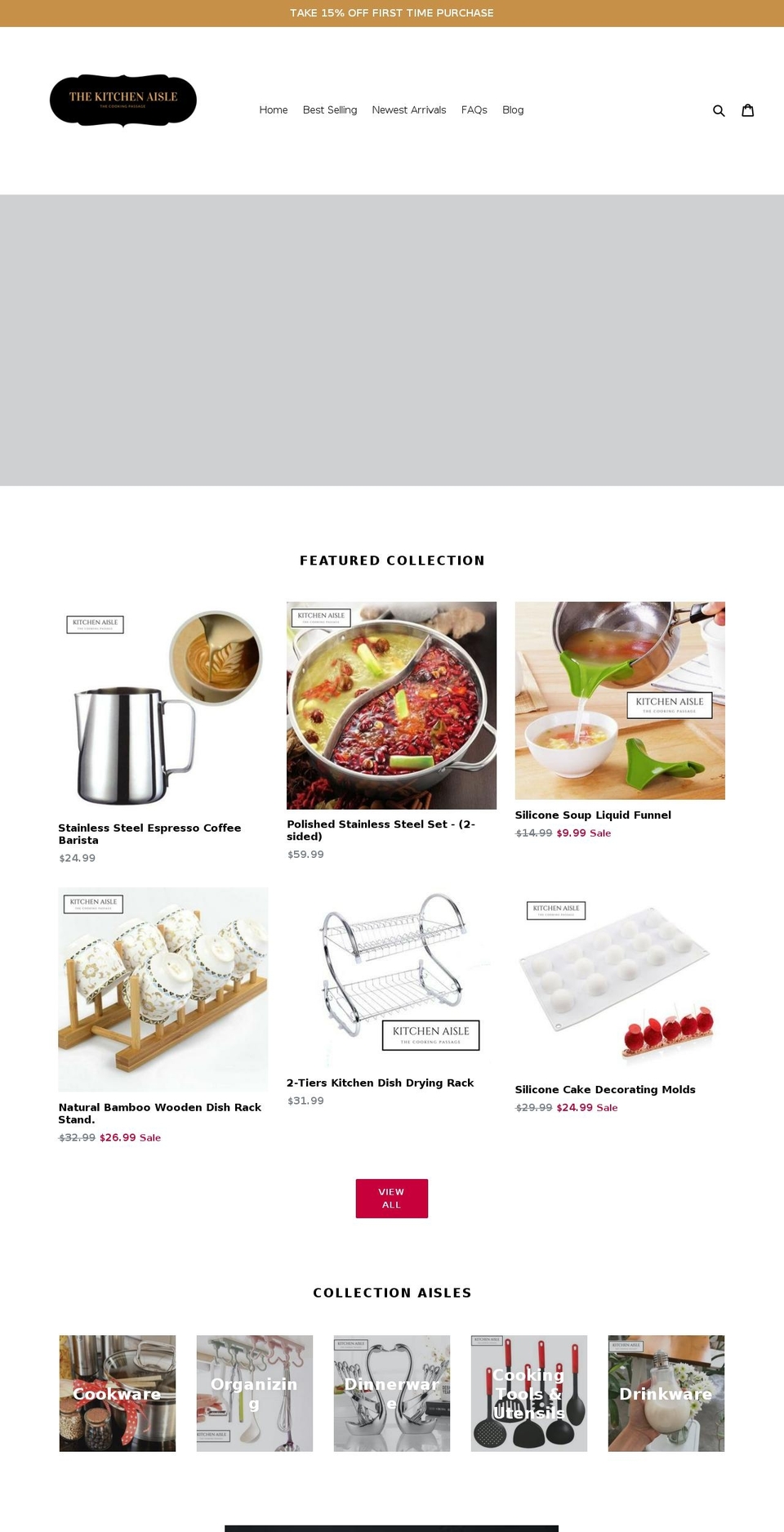 thekitchenaisle.com — Shopify storefront screenshot