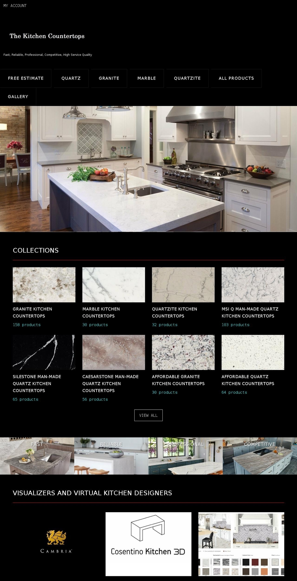 thekitchencountertops.com shopify website screenshot