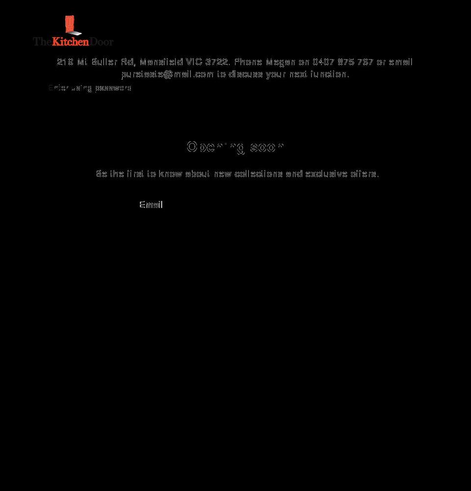 thekitchendoor.com.au shopify website screenshot
