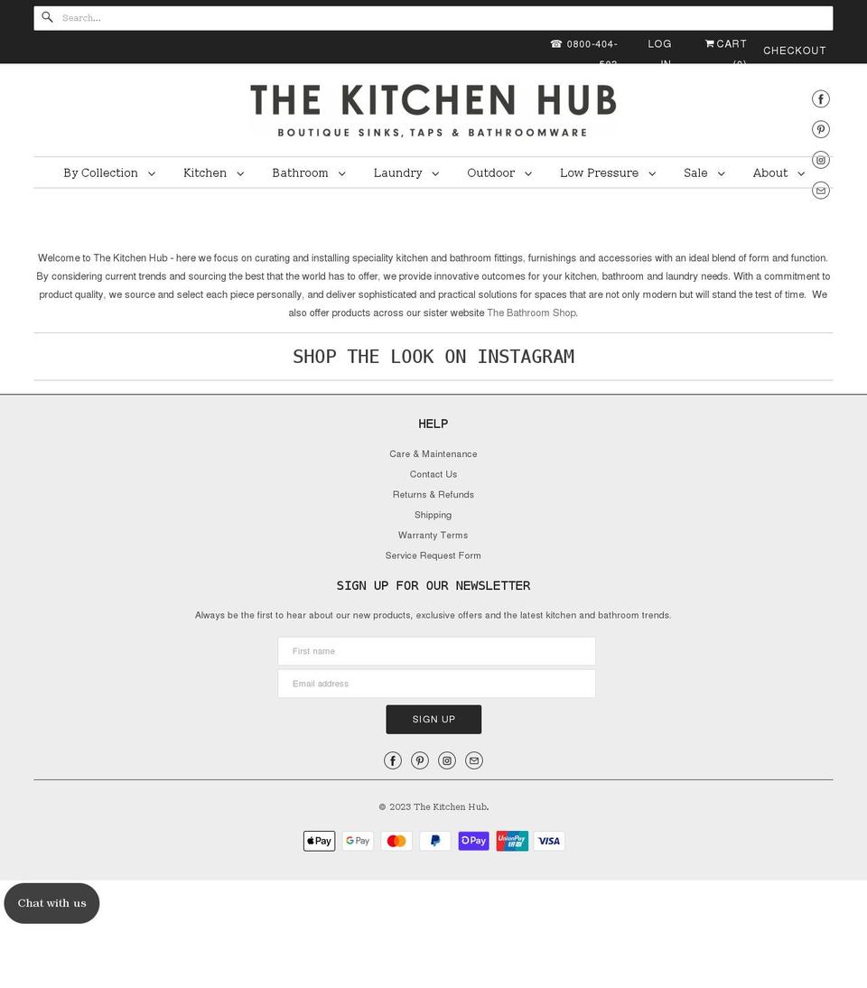 thekitchenhub.co.nz shopify website screenshot