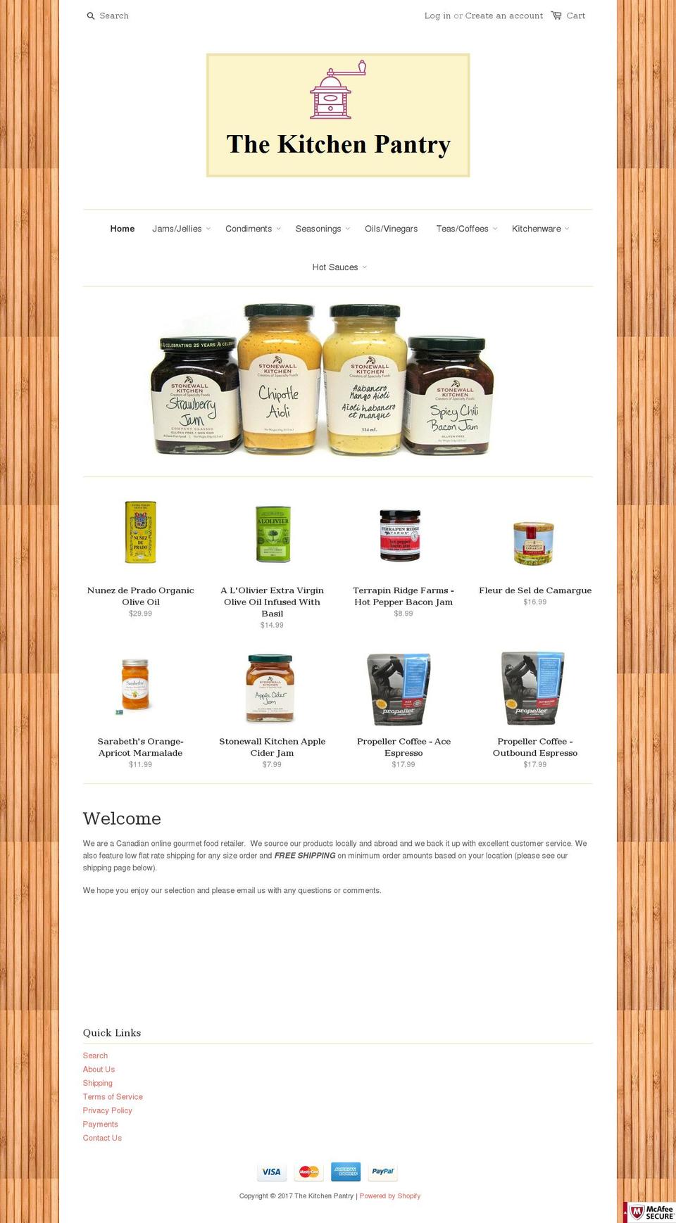 thekitchenpantry.com shopify website screenshot