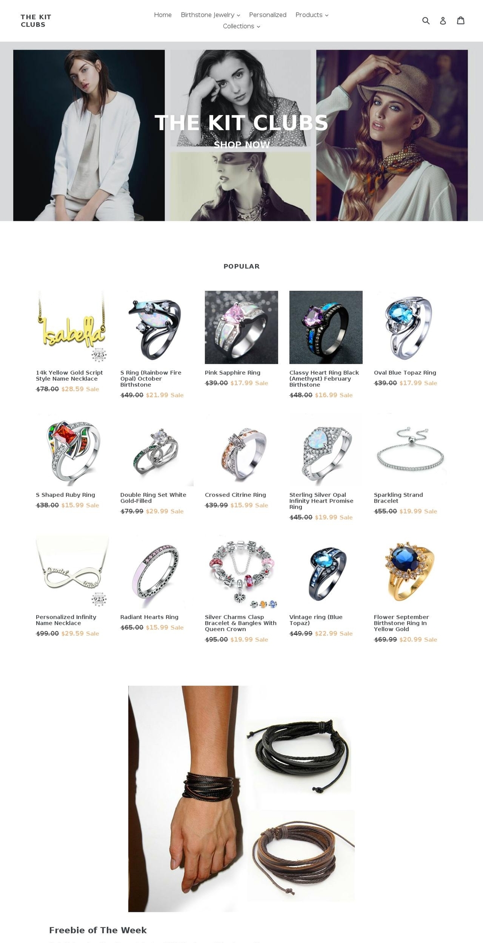 thekitclubs.com — Shopify storefront screenshot
