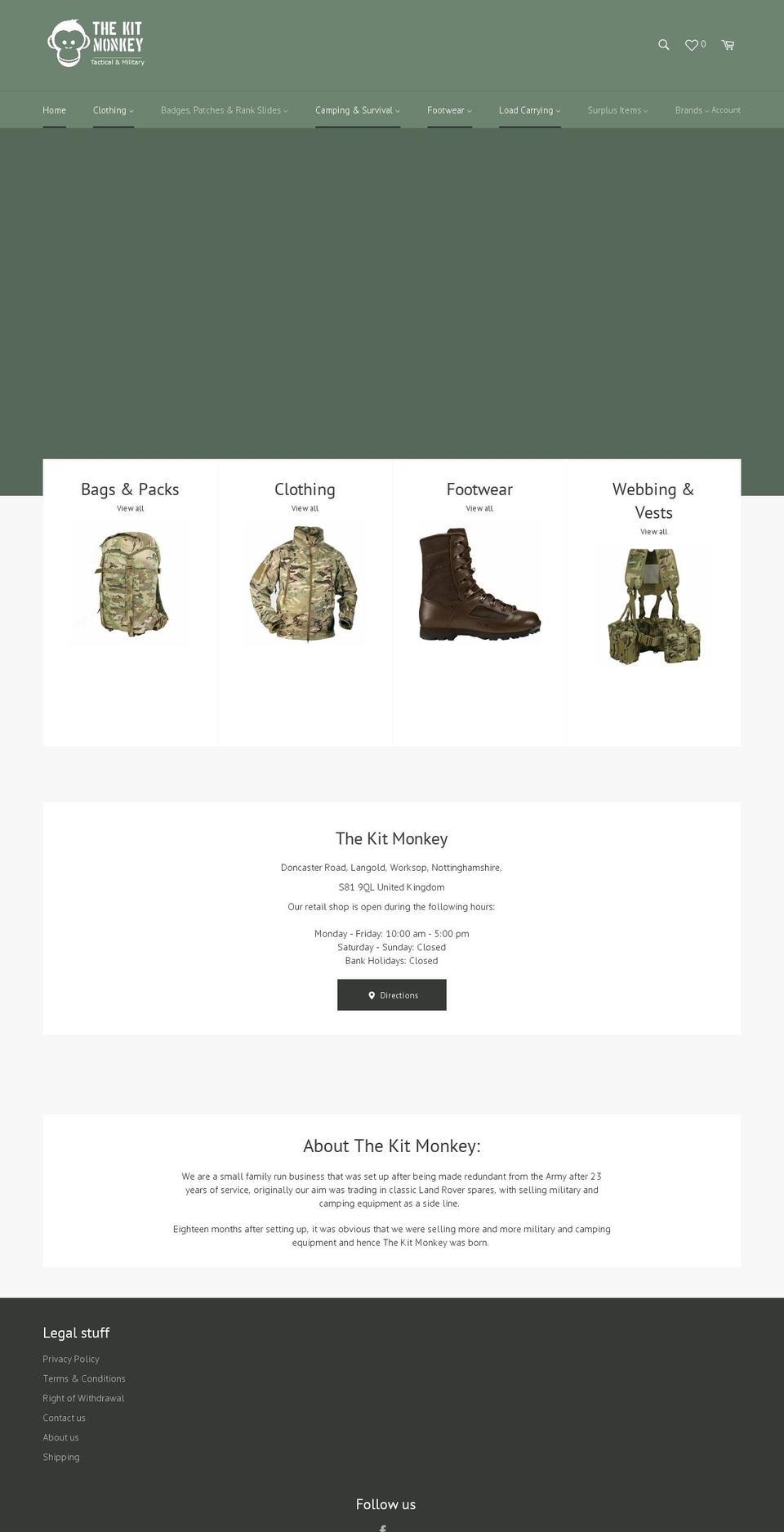 thekitmonkey.co.uk shopify website screenshot