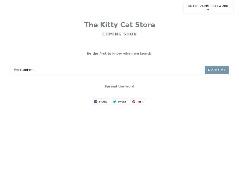 thekittycatstore.com shopify website screenshot